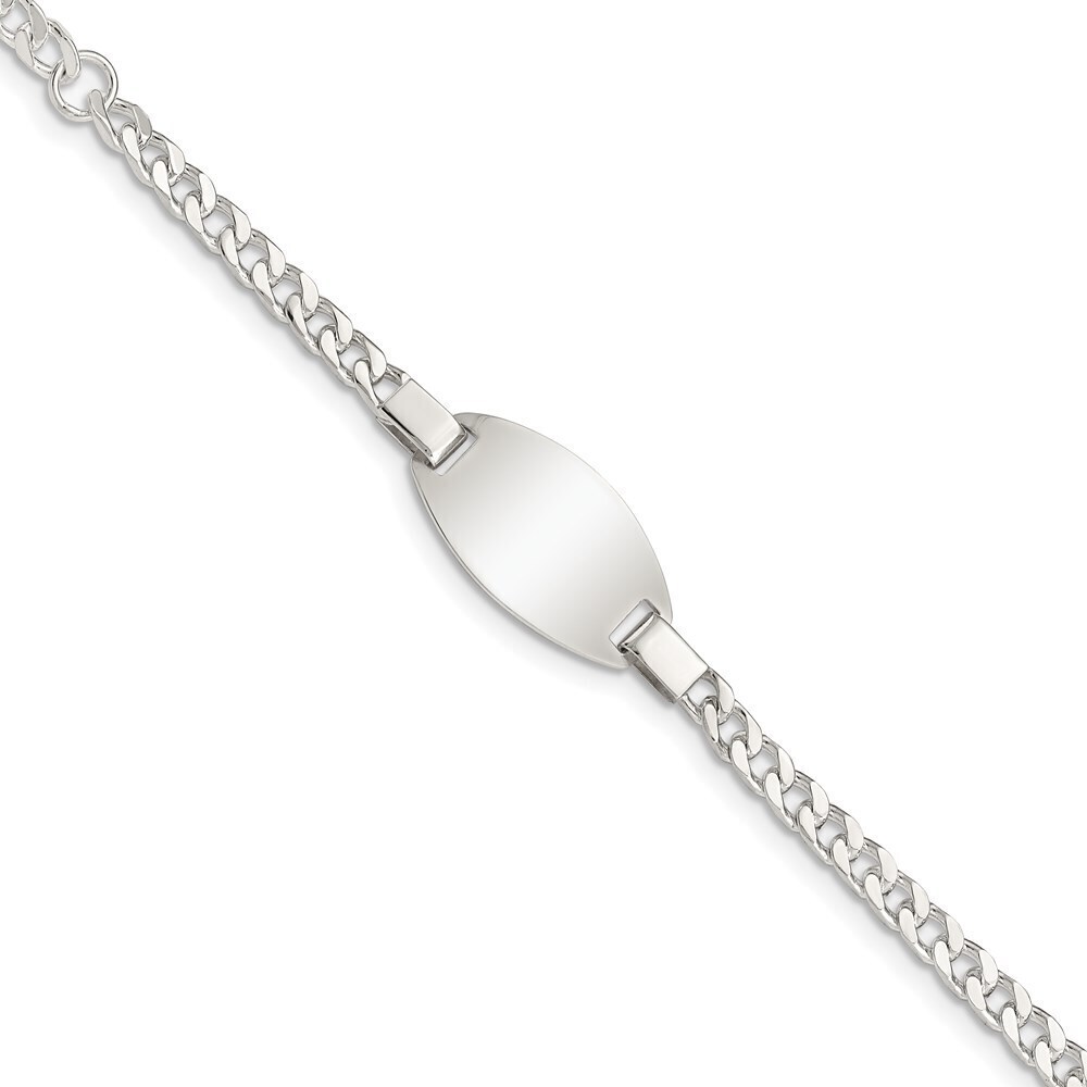 Kazi Luxury Sterling Silver Childrens 5in Plus 1in Ext ID Bracelet